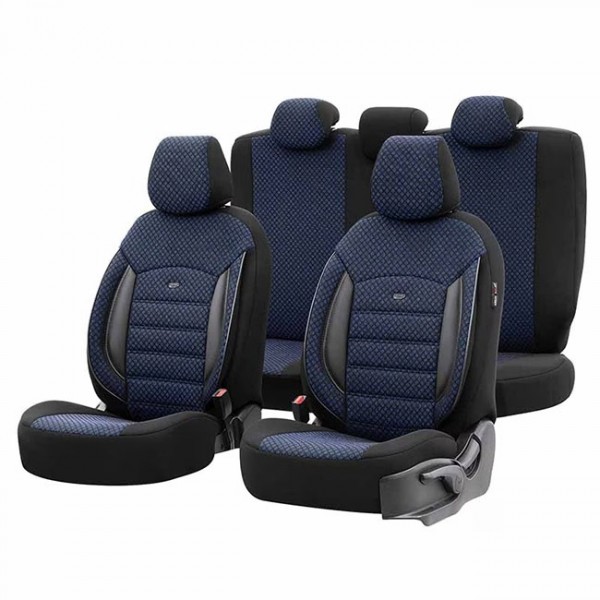 Otom Καλύμματα Αυτοκινήτου Sport Plus Design Universal Σετ Εμπρός / Πίσω Μαύρο - Μπλε SPTPLS-104 11 Τεμάχια