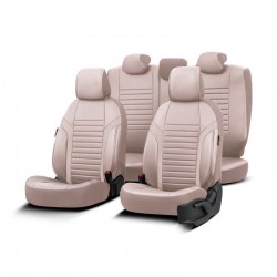 Otom Καλύμματα Αυτοκινήτου Coral Design Universal Σετ Εμπρός / Πίσω Μπεζ CRΑL-102 11 Τεμαχίων