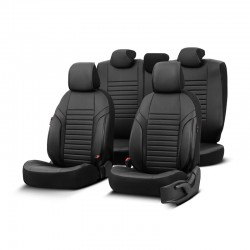Otom Καλύμματα Αυτοκινήτου Coral Design Universal Σετ Εμπρός / Πίσω Μαύρο CRΑL-101 11 Τεμαχίων