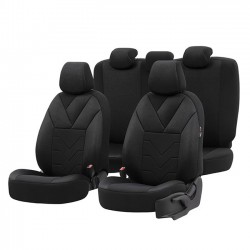 Otom Καλύμματα Αυτοκινήτου Tempo Design Universal Σετ Εμπρός / Πίσω Μαύρο TMP-1501 11 Τεμάχια