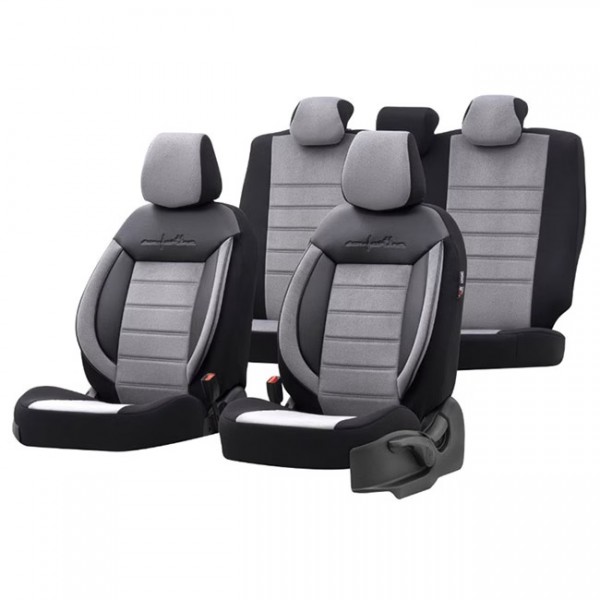 Otom Καλύμματα Αυτοκινήτου Comfortline Design Universal Σετ Μαύρο - Γκρι CMF-206 11 Τεμάχια