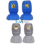 Auto Gs Πλατοκαθίσματα Αυτοκινήτου Διπλής Όψης (Mickey Mouse / Donald Duck) Μπλε - Γκρι 2 Τεμάχια