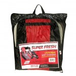 Auto Gs Πλατοκαθίσματα Αυτοκινήτου Πετσετέ Super Fresh Μαύρο-Κόκκινο 2 Τεμάχια