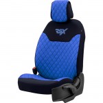 Otom RSX Sport Ημικάλυμμα Καθίσματος Αυτοκινήτου Ύφασμα Κεντητό Καπιτονέ Μπλε - Μαύρο RSXL-105 (2 Τεμάχια)