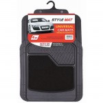 Auto Gs Πατάκια Αυτοκινήτου Style Mat Με Μοκέτα Μαύρα 4 Τεμάχια