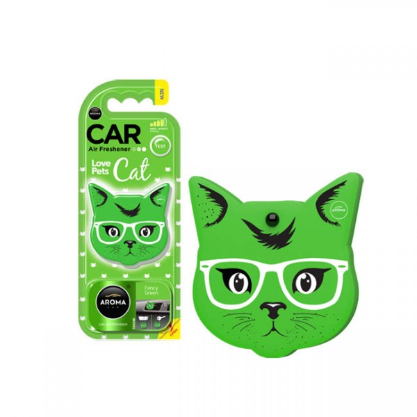 Auto Gs Αρωματικό Αυτοκινήτου Κρεμαστό Aroma Cat Fancy Green