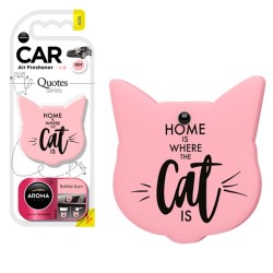 Auto Gs Αρωματικό Αυτοκινήτου Κρεμαστό Aroma Quotes Cat Bubble Gum