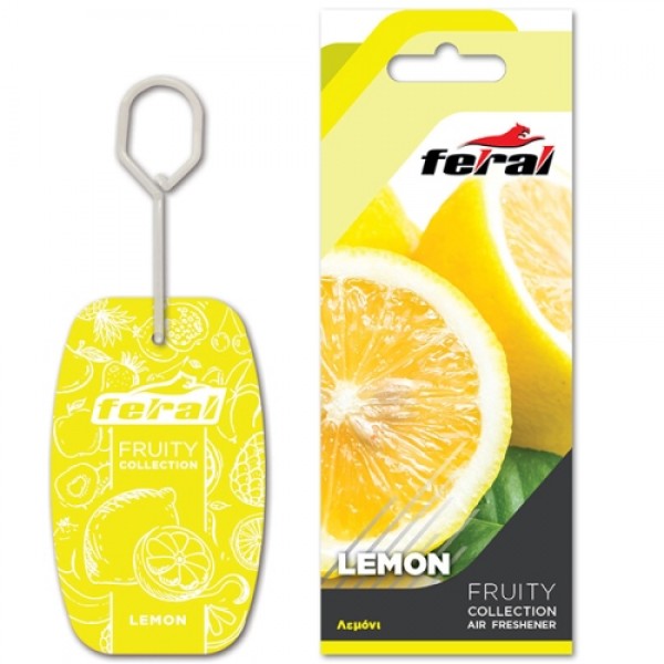 Feral Αρωματικό Αυτοκινήτου Κρεμαστό Fruity Collection Lemon 1 Τεμάχιο
