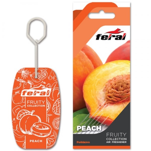 Feral Αρωματικό Αυτοκινήτου Κρεμαστό Fruity Collection Peach 1 Τεμάχιο