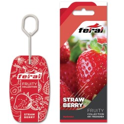 Feral Αρωματικό Αυτοκινήτου Κρεμαστό Fruity Collection Strawberry 1 Τεμάχιο