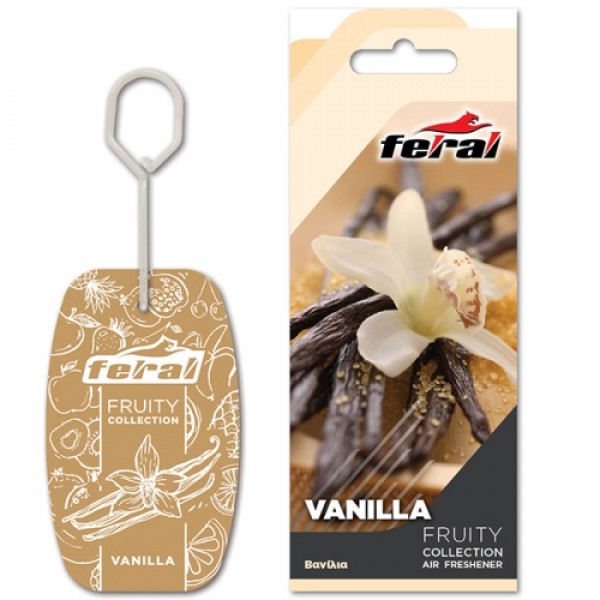 Feral Αρωματικό Αυτοκινήτου Κρεμαστό Fruity Collection Vanilla 1 Τεμάχιο