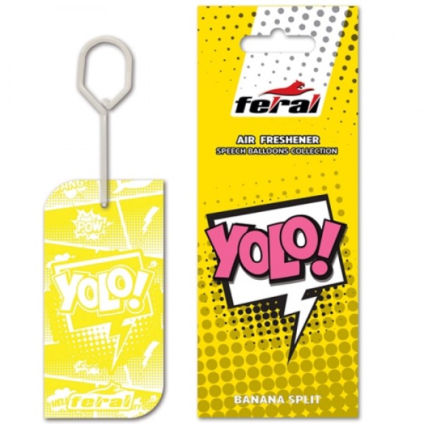 Feral Αρωματικό Αυτοκινήτου Κρεμαστό Speech Collection YOLO 1 Τεμάχιο
