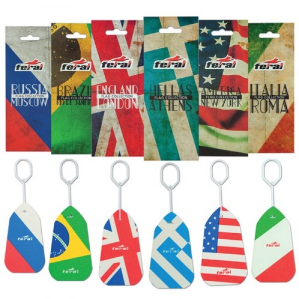 Feral Σετ Αρωματικών Αυτοκινήτου Flag Collection 6 Τεμάχια