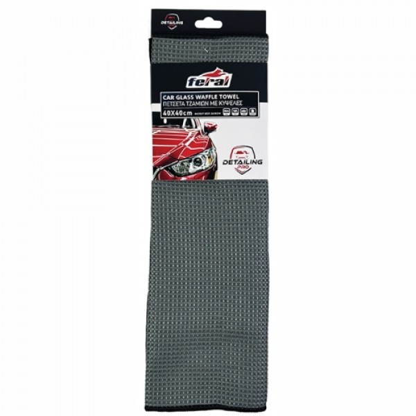 Feral Πετσέτα Microfiber Detailing Pro Για Τα Τζάμια Suede Με Κυψέλες 40x40cm 1 Τεμάχιο Feral Πετσέτα Microfiber Detailing Pro Για Τα Τζάμια Suede Με Κυψέλες 40x40cm 1 Τεμάχιο