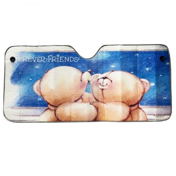 Ηλιοπροστασία Παρμπρίζ Αλουμινίου Forever Friends 60x130cm 1 Τεμάχιο
