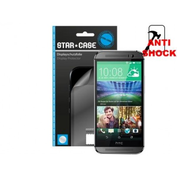 Star Case Tempered Glass Shock Absorbent Μεμβράνη Προστασίας για το HTC M8 One 2