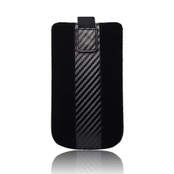 Forcell Case Carbon για iPhone 3G - 4G - 4S Galaxy Ace (S5830) – Μαύρο