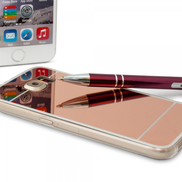 OEM Back Case Mirror TPU για Huawei Y3 II – Rose Gold