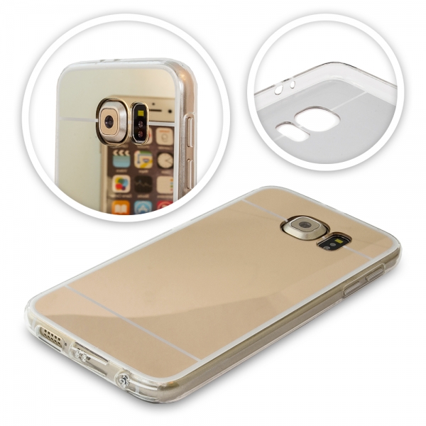 OEM Back Case Mirror TPU για Huawei Y5 II – Χρυσό