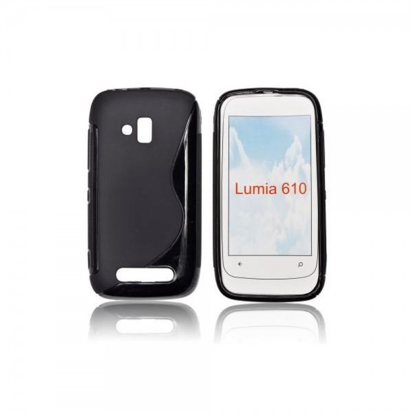 OEM Back Case S-line για Lumia 610 – Μαύρο