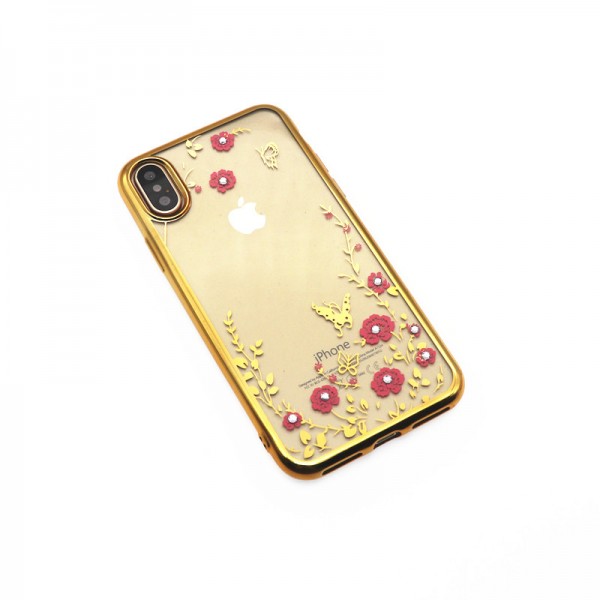 OEM Diamond Garden TPU Case για Apple iPhone X - XS – Χρυσό