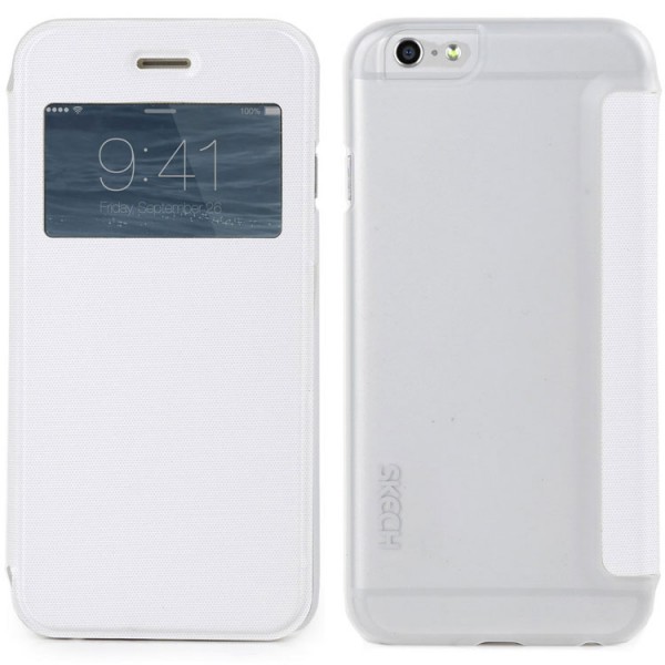 OEM Slim Clear View Flip Cover για Apple iPhone 6 - 6S – Λευκό