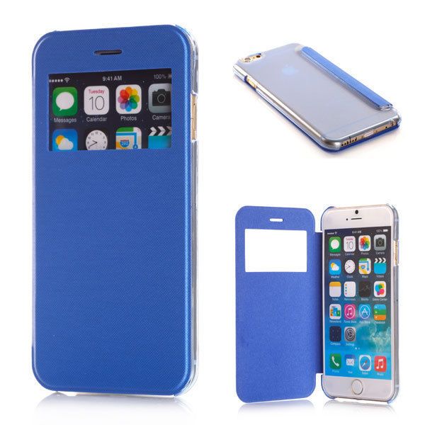 OEM Slim Clear View Flip Cover για Apple iPhone 6 - 6S – Μπλε
