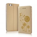 OEM Smart Book Case Dandelion για Apple iPhone 6 - 6s – Χρυσό