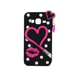 OEM 3D Case Hearts and Lips για Samsung Α510 Galaxy A5 (2016) – Μαύρο