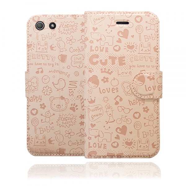 Okkes Cutie Book Case για Sony Xperia Z3 Compact – Ροζ