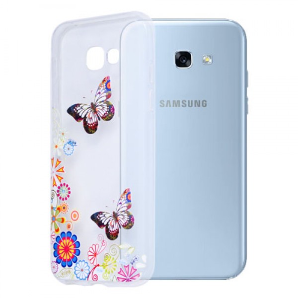 Okkes TPU Print Butterfly για Samsung A320F Galaxy A3 (2017) – Διαφανές