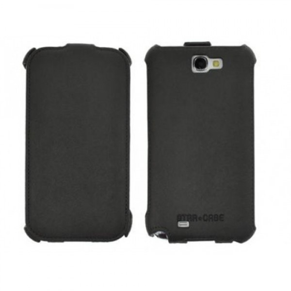 Star Case Flip Roma Classic για Samsung Galaxy Note 2 - Γκρι Σκούρο
