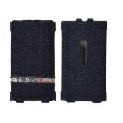 Star Case Flip Roma Jeans Denim για Nokia Lumia 920 - Μπλε