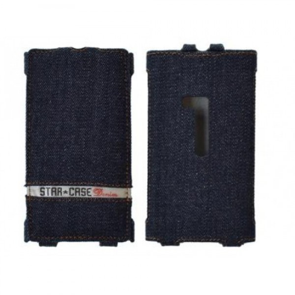 Star Case Flip Roma Jeans Denim για Nokia Lumia 920 - Μπλε